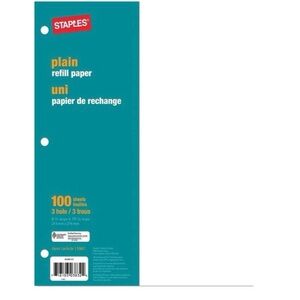 NWT-School Bundle 3 Pack Paper~Lined & Plain~Three Hole~Binder Refill